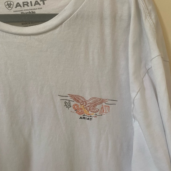 ARIAT BY BUCKLE MENS WHITE GRAPHIC EAGLE SNAKE 100% COTTON T SHIRT SIZE XXL - Picture 4 of 5